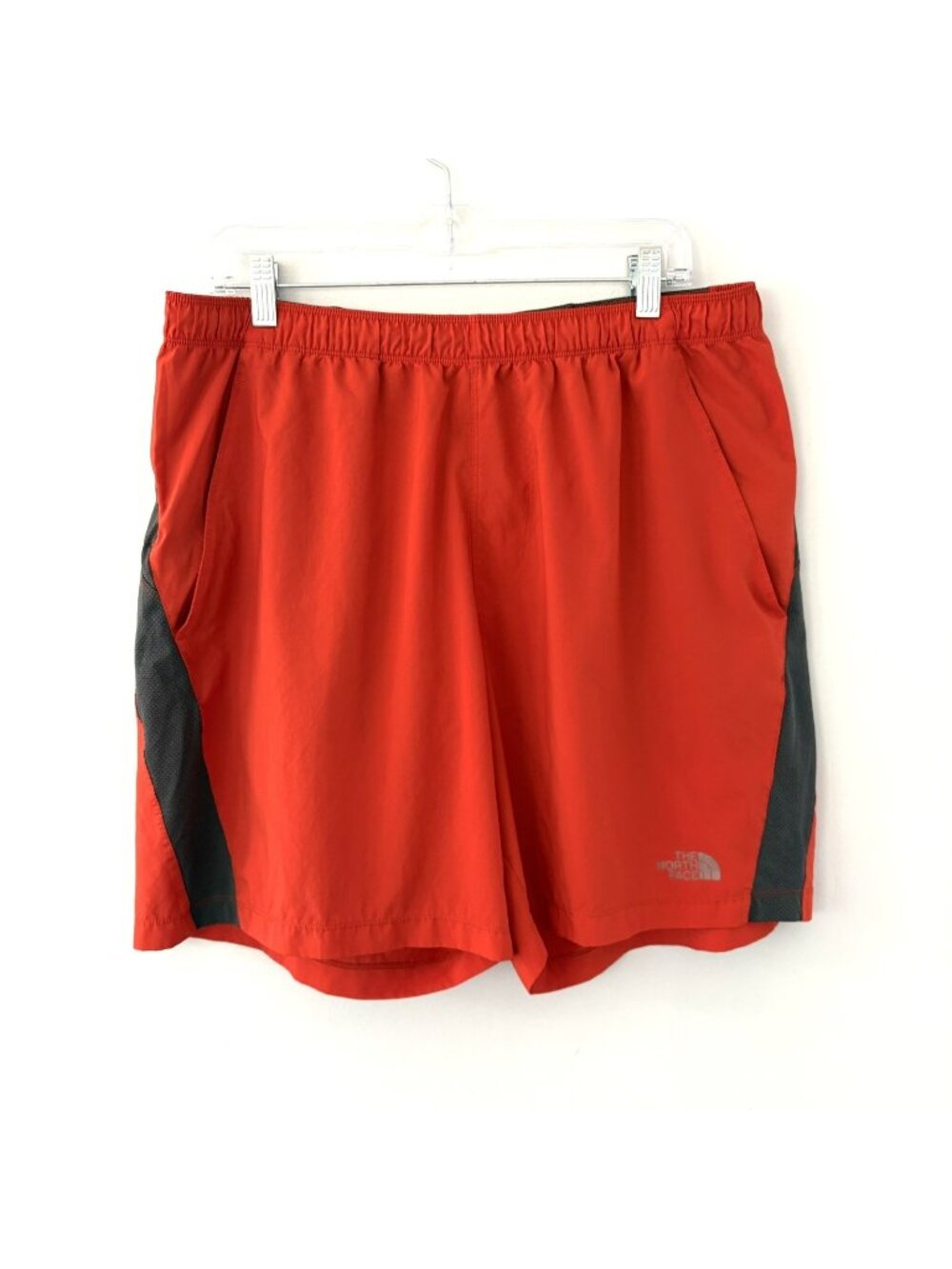 The North Face Men’s XL FlashDry Running Shorts Orange Gray 7” Lightweight